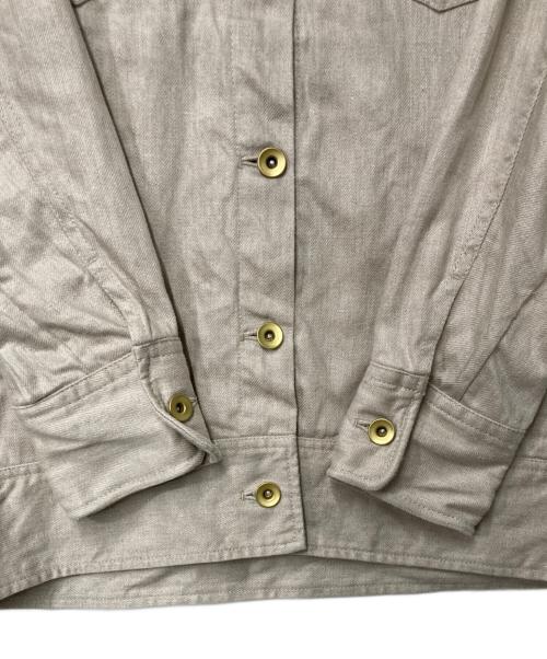 MUSE de Deuxieme Classe（ミューズ ドゥーズィエム クラス）MUSE de Deuxieme Classe (ミューズ ドゥーズィエム クラス) LINEN CHINO Gジャケット ベージュ サイズ:FREEの古着・服飾アイテム