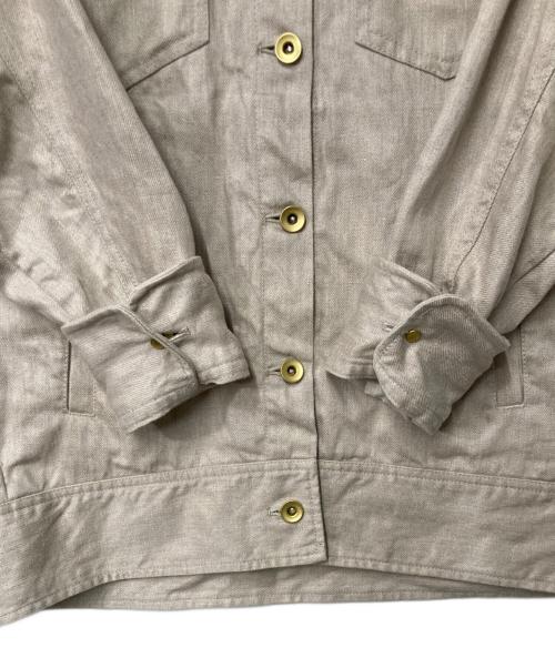 MUSE de Deuxieme Classe（ミューズ ドゥーズィエム クラス）MUSE de Deuxieme Classe (ミューズ ドゥーズィエム クラス) LINEN CHINO Gジャケット ベージュ サイズ:FREEの古着・服飾アイテム