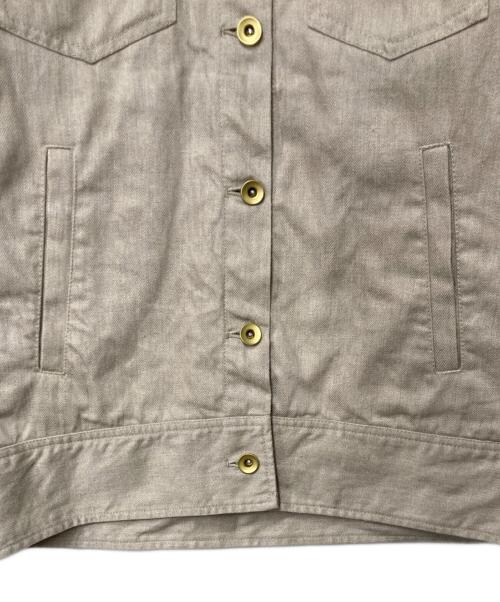 MUSE de Deuxieme Classe（ミューズ ドゥーズィエム クラス）MUSE de Deuxieme Classe (ミューズ ドゥーズィエム クラス) LINEN CHINO Gジャケット ベージュ サイズ:FREEの古着・服飾アイテム