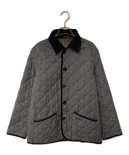 Barbour（バブアー）Barbour (バブアー) 襟コーデュロイキルティングジャケット グレー サイズ:36の古着・服飾アイテム