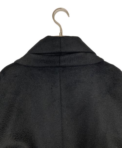 MaxMara（マックスマーラ）MaxMara (マックスマーラ) ベルテッドキャメルガウンコート ブラック サイズ:FB 42/MEX 32/J 44の古着・服飾アイテム