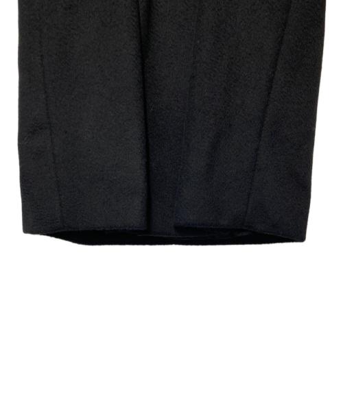 MaxMara（マックスマーラ）MaxMara (マックスマーラ) ベルテッドキャメルガウンコート ブラック サイズ:FB 42/MEX 32/J 44の古着・服飾アイテム