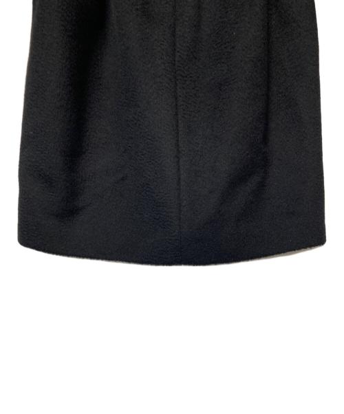 MaxMara（マックスマーラ）MaxMara (マックスマーラ) ベルテッドキャメルガウンコート ブラック サイズ:FB 42/MEX 32/J 44の古着・服飾アイテム