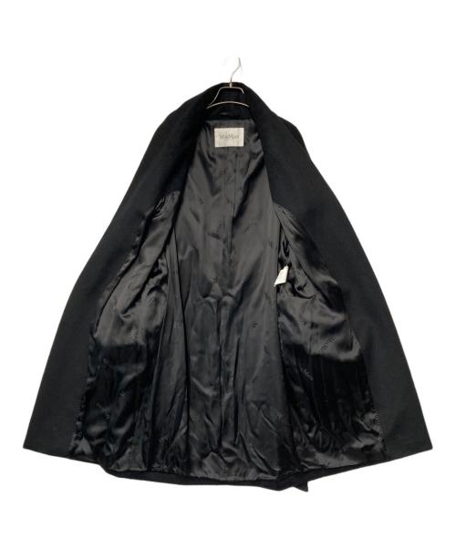 MaxMara（マックスマーラ）MaxMara (マックスマーラ) ベルテッドキャメルガウンコート ブラック サイズ:FB 42/MEX 32/J 44の古着・服飾アイテム