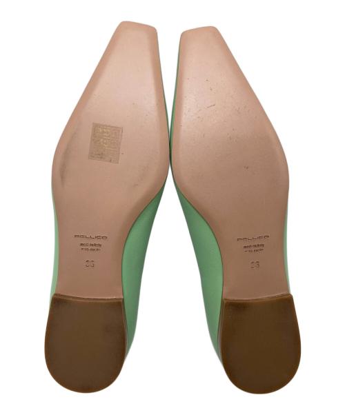 PELLICO（ペリーコ）PELLICO (ペリーコ) スクエアトゥーパンプス グリーン サイズ:36の古着・服飾アイテム