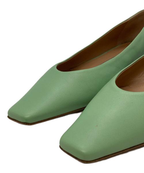 PELLICO（ペリーコ）PELLICO (ペリーコ) スクエアトゥーパンプス グリーン サイズ:36の古着・服飾アイテム