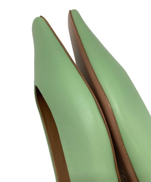PELLICO（ペリーコ）PELLICO (ペリーコ) スクエアトゥーパンプス グリーン サイズ:36の古着・服飾アイテム