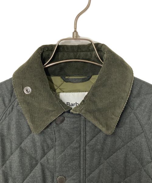 Barbour（バブアー）Barbour (バブアー) SHIPS (シップス) 別注キルティングジャケット グレー×カーキ サイズ:34の古着・服飾アイテム