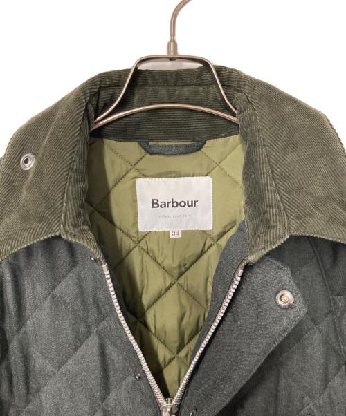 Barbour（バブアー）Barbour (バブアー) SHIPS (シップス) 別注キルティングジャケット グレー×カーキ サイズ:34の古着・服飾アイテム