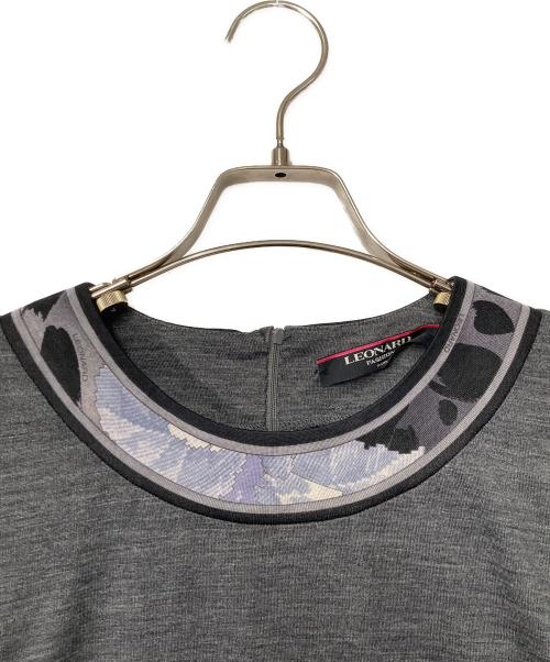LEONARD FASHION（レオナールファッション）LEONARD FASHION (レオナールファッション) ウールカットソー グレー サイズ:Mの古着・服飾アイテム