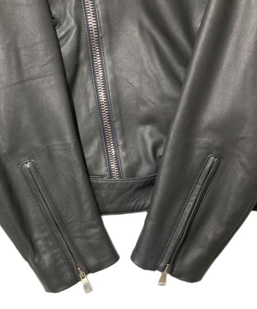 HEDIN（エディン）HEDIN (エディン) FEBE シープスキンダブルライダース グレー サイズ:46の古着・服飾アイテム