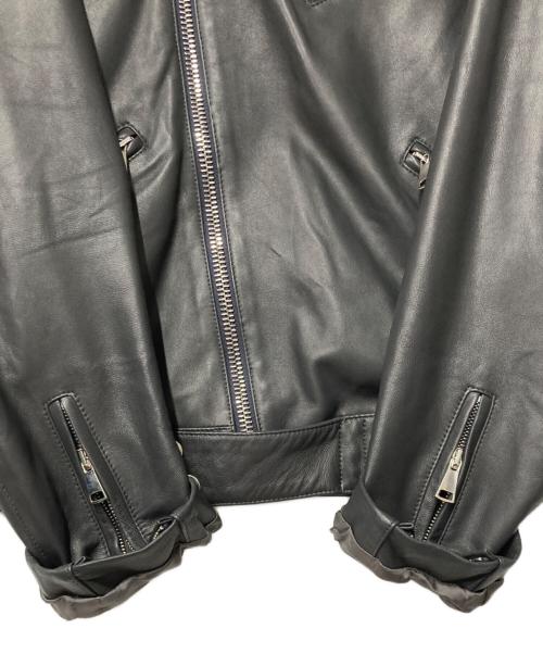 HEDIN（エディン）HEDIN (エディン) FEBE シープスキンダブルライダース グレー サイズ:46の古着・服飾アイテム
