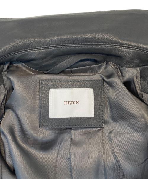 HEDIN（エディン）HEDIN (エディン) FEBE シープスキンダブルライダース グレー サイズ:46の古着・服飾アイテム