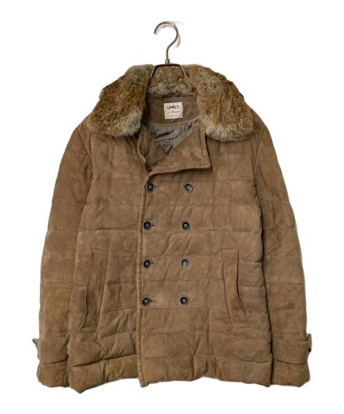 EMMETI（エンメティ）EMMETI (エンメティ) CRISTIANO スエードダウンジャケット ブラウン サイズ:46の古着・服飾アイテム