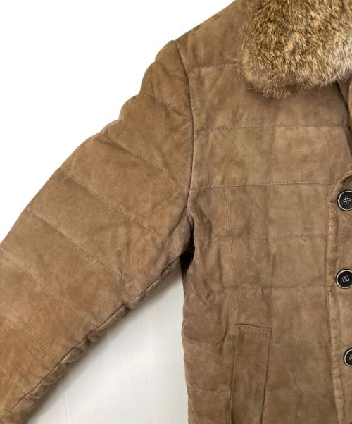EMMETI（エンメティ）EMMETI (エンメティ) CRISTIANO スエードダウンジャケット ブラウン サイズ:46の古着・服飾アイテム