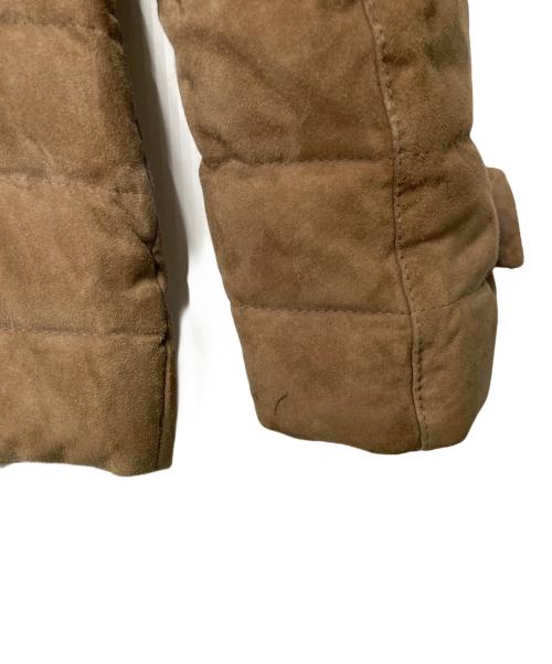 EMMETI（エンメティ）EMMETI (エンメティ) CRISTIANO スエードダウンジャケット ブラウン サイズ:46の古着・服飾アイテム