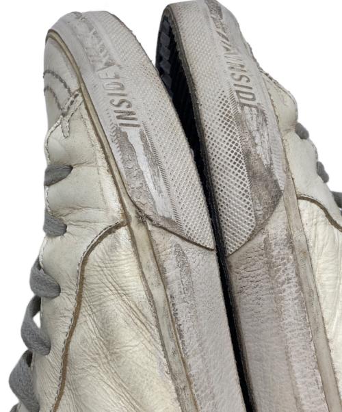 GOLDEN GOOSE（ゴールデングース）GOLDEN GOOSE (ゴールデングース) SLIDE ユーズド加工 スタッズ ハイカットスニーカー アイボリー サイズ:表記無しの古着・服飾アイテム