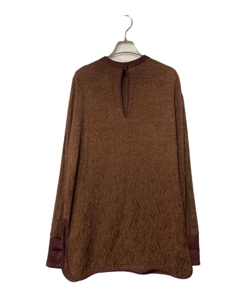 TODAYFUL（トゥデイフル）TODAYFUL (トゥデイフル) Jacquard Standcollar Blouse ブラウン サイズ:Freeの古着・服飾アイテム
