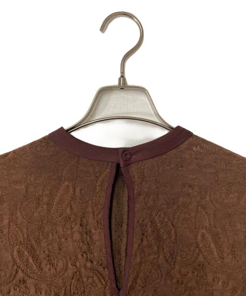 TODAYFUL（トゥデイフル）TODAYFUL (トゥデイフル) Jacquard Standcollar Blouse ブラウン サイズ:Freeの古着・服飾アイテム
