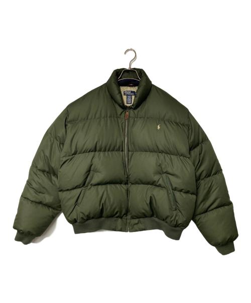 POLO RALPH LAUREN（ポロ・ラルフローレン）POLO RALPH LAUREN (ポロ・ラルフローレン) ポニー刺繍 ダウンジャケット オリーブグリーン サイズ:XLの古着・服飾アイテム