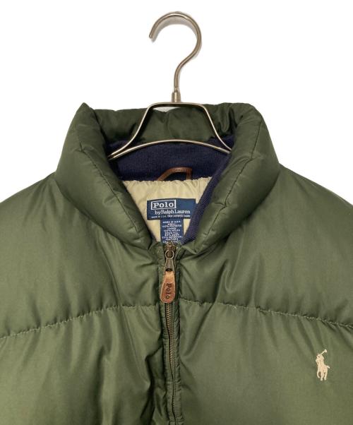 POLO RALPH LAUREN（ポロ・ラルフローレン）POLO RALPH LAUREN (ポロ・ラルフローレン) ポニー刺繍 ダウンジャケット オリーブグリーン サイズ:XLの古着・服飾アイテム