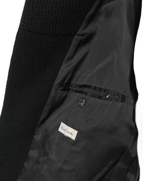 PAUL SMITH（ポールスミス）PAUL SMITH (ポールスミス) スタンドカラーニットコート ブラック サイズ:Ｍの古着・服飾アイテム