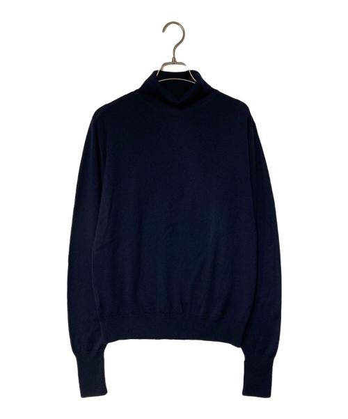 JOHN SMEDLEY（ジョンスメドレー）JOHN SMEDLEY (ジョンスメドレー) ウールタートルネックニット ネイビー サイズ:Sの古着・服飾アイテム