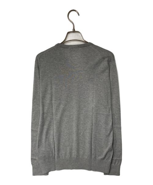 JOHN SMEDLEY（ジョンスメドレー）JOHN SMEDLEY (ジョンスメドレー) SEA ISLAND COTTON Vネックニット グレー サイズ:Sの古着・服飾アイテム