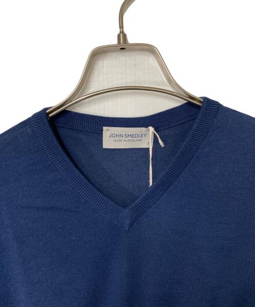 JOHN SMEDLEY（ジョンスメドレー）JOHN SMEDLEY (ジョンスメドレー) SEA ISLAND COTTON Vネックニット ネイビー サイズ:Sの古着・服飾アイテム