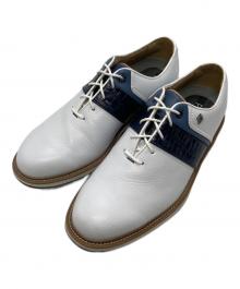 FOOT-JOY（フットジョイ）の古着「DRYJOYS PREMIERE PACKARD Laced ゴルフシューズ」｜ホワイト×ネイビー