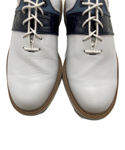 FOOT-JOY（フットジョイ）Foot-Joy (フットジョイ) DRYJOYS PREMIERE PACKARD Laced ゴルフシューズ ホワイト×ネイビー サイズ:JP24.5/USA6 1/2の古着・服飾アイテム