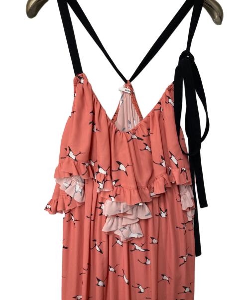 styling/（スタイリング）styling/ (スタイリング) 総柄ワンピース オレンジ サイズ:FREEの古着・服飾アイテム