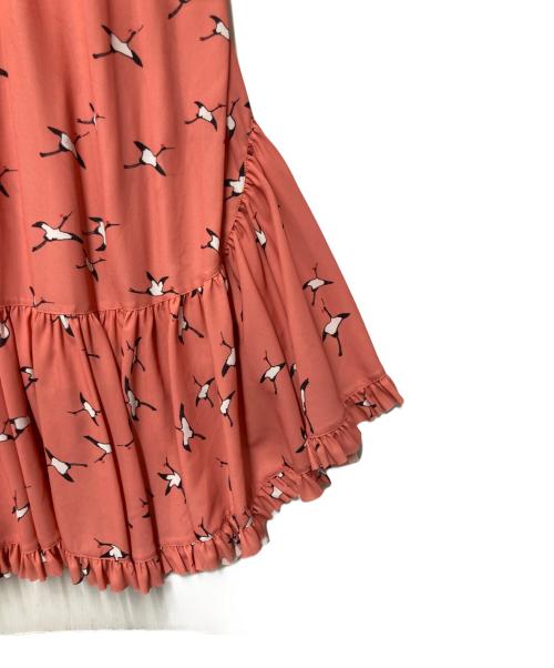 styling/（スタイリング）styling/ (スタイリング) 総柄ワンピース オレンジ サイズ:FREEの古着・服飾アイテム