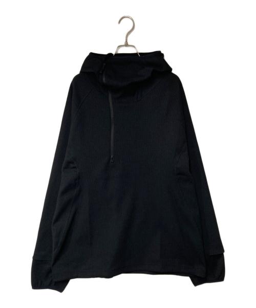 meanswhile（ミーンズワイル）meanswhile (ミーンズワイル) SOLOTEX Waffle Balaclava Hoodie ブラック サイズ:03の古着・服飾アイテム