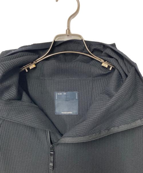 meanswhile（ミーンズワイル）meanswhile (ミーンズワイル) SOLOTEX Waffle Balaclava Hoodie ブラック サイズ:03の古着・服飾アイテム