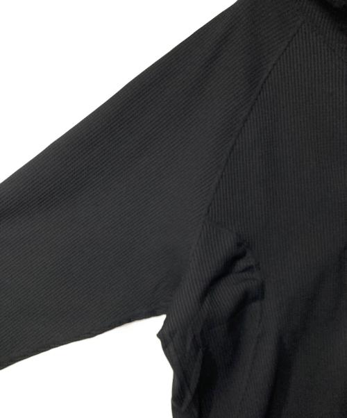 meanswhile（ミーンズワイル）meanswhile (ミーンズワイル) SOLOTEX Waffle Balaclava Hoodie ブラック サイズ:03の古着・服飾アイテム