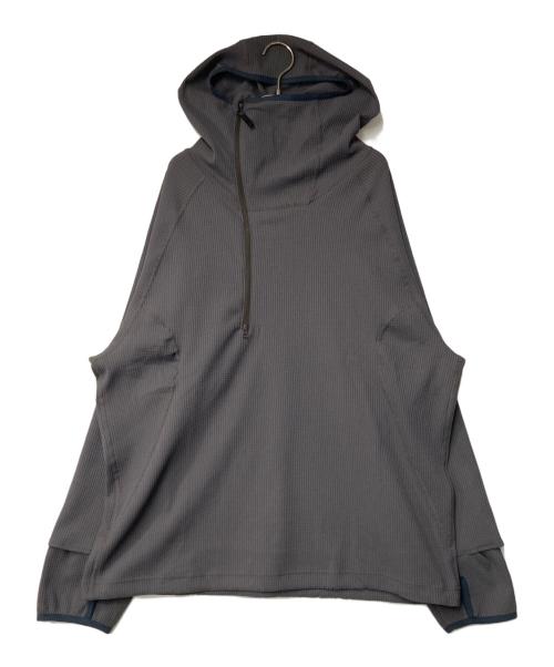 meanswhile（ミーンズワイル）meanswhile (ミーンズワイル) SOLOTEX Waffle Balaclava Hoodie グレー サイズ:03の古着・服飾アイテム