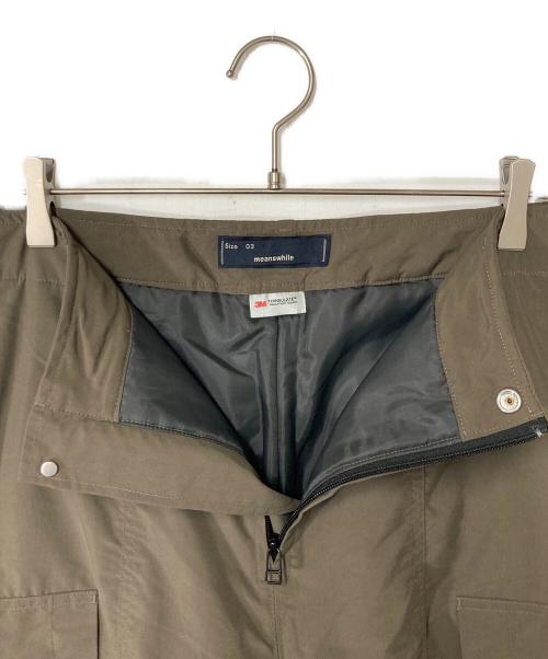 meanswhile（ミーンズワイル）meanswhile (ミーンズワイル) Padding Flight PT / Khaki カーキ サイズ:03の古着・服飾アイテム