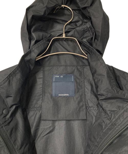 meanswhile（ミーンズワイル）meanswhile (ミーンズワイル) Airy Nylon Wind JKT ブラック サイズ:03の古着・服飾アイテム