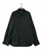 meanswhileミーンズワイル）の古着「Breathable Side Slit L/S SH」｜ブラック