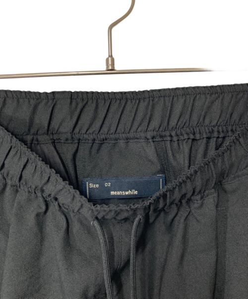 meanswhile（ミーンズワイル）meanswhile (ミーンズワイル) Breathable Wide Slacks ブラック サイズ:02の古着・服飾アイテム