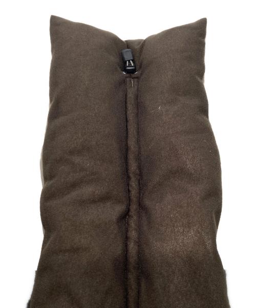 meanswhile（ミーンズワイル）meanswhile (ミーンズワイル) Wrap Down Muffler ブラウンの古着・服飾アイテム