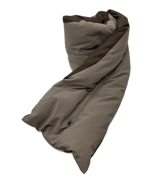 meanswhile（ミーンズワイル）meanswhile (ミーンズワイル) Wrap Down Muffler ブラウンの古着・服飾アイテム