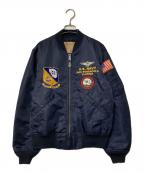 AVIREXアヴィレックス）の古着「L-2 BLUE ANGLES F-14 フライトジャケット」｜ネイビー