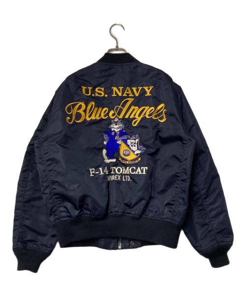 AVIREX（アヴィレックス）AVIREX (アヴィレックス) L-2 BLUE ANGLES F-14 フライトジャケット ネイビー サイズ:Mの古着・服飾アイテム