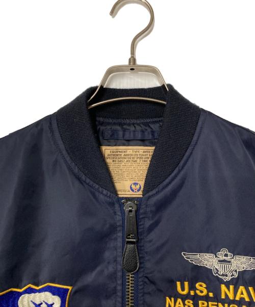 AVIREX（アヴィレックス）AVIREX (アヴィレックス) L-2 BLUE ANGLES F-14 フライトジャケット ネイビー サイズ:Mの古着・服飾アイテム