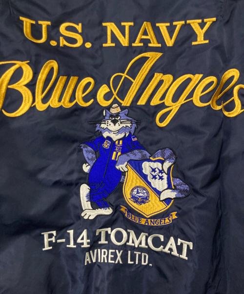 AVIREX（アヴィレックス）AVIREX (アヴィレックス) L-2 BLUE ANGLES F-14 フライトジャケット ネイビー サイズ:Mの古着・服飾アイテム