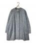 Leilian（レリアン）の古着「ツイード比翼スタンドカラーコート」｜ブルー