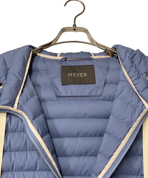 Leilian（レリアン）Leilian (レリアン) HEYER ダウン フーデッドコート ブルー サイズ:13+の古着・服飾アイテム