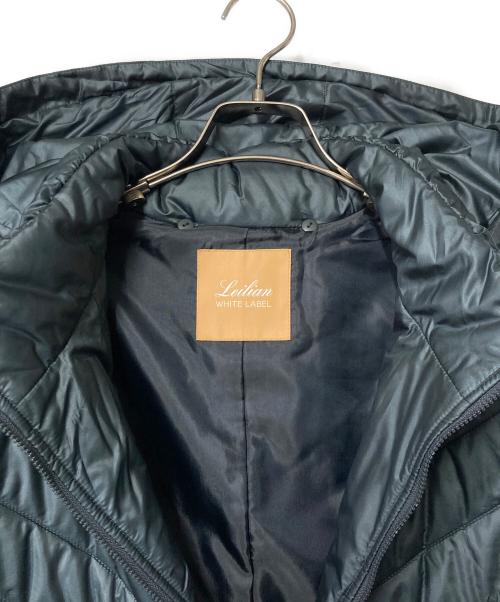 Leilian WHITE LABEL（レリアン ホワイトレーベル）LEILIAN WHITE LABEL (レリアン ホワイトレーベル) フーデッドキルティングコート グレイッシュグリーン サイズ:13の古着・服飾アイテム